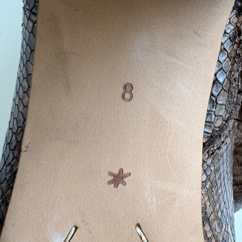 Splendid Brown Leather Python Print Heather Lii A… - image 8